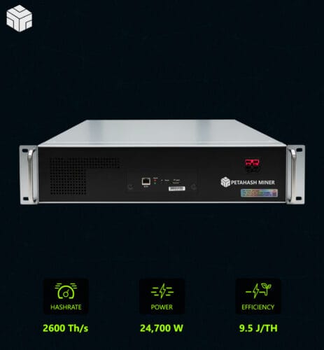 PH 2600 Hydro Miner 2.6 Petahash 2600 Terahash Bitcoin Miner Front Side