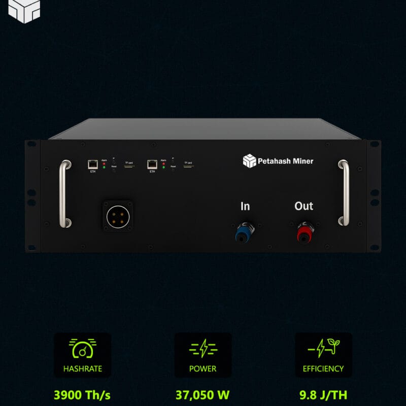 PH 3900 Hydro Miner 3.9 Petahash 3900 Terahash Bitcoin Miner Front Side